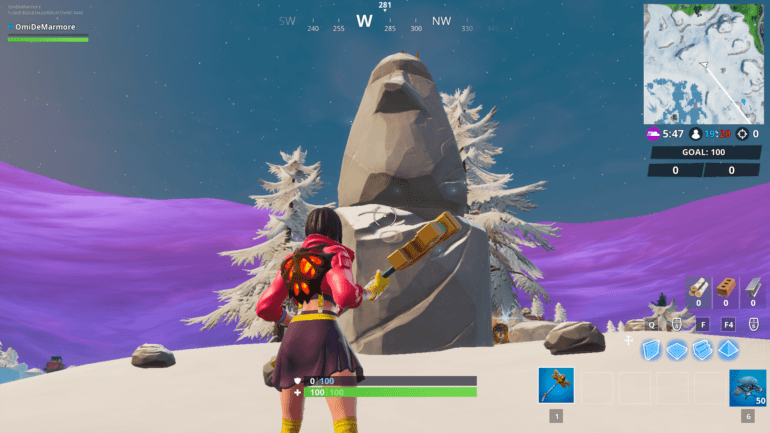 Where To Find Drift Painted Head, A Dinosaur, and A Stone Head Statue