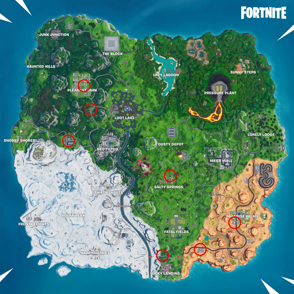 Fortnite Spray Different Gas Station Locations