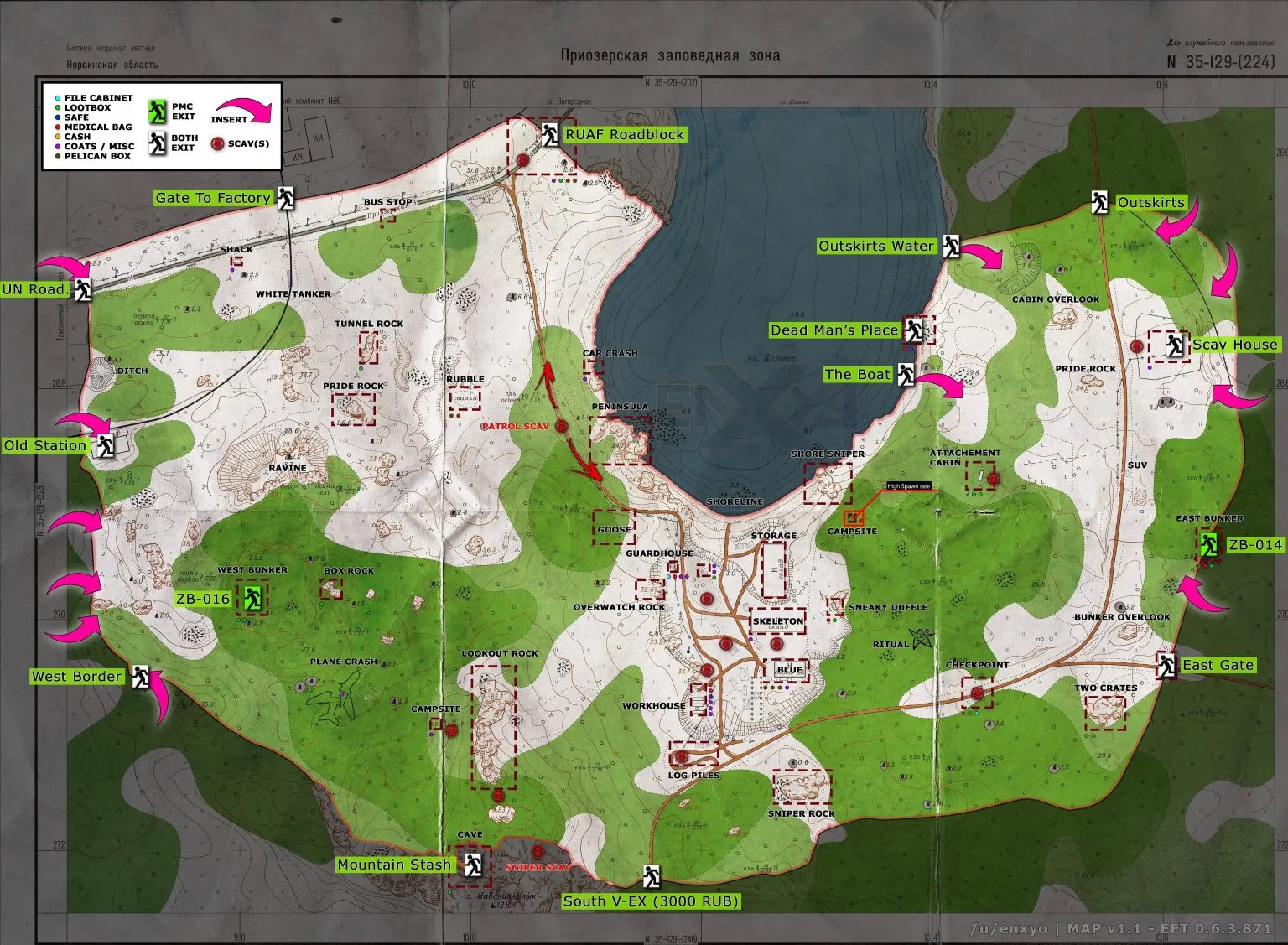 escape from tarkov woods extraction map