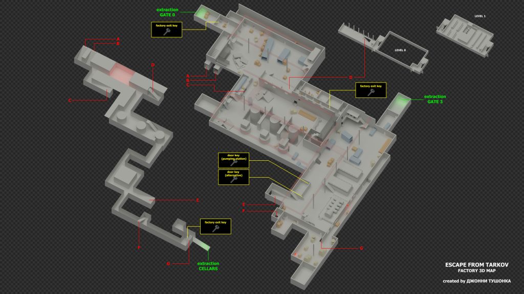 factory escape from tarkov map woods