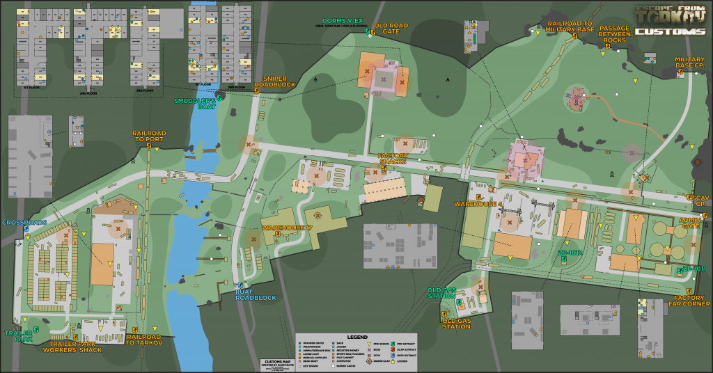 Escape From Tarkov 2020 Customs Map - Gamer Journalist