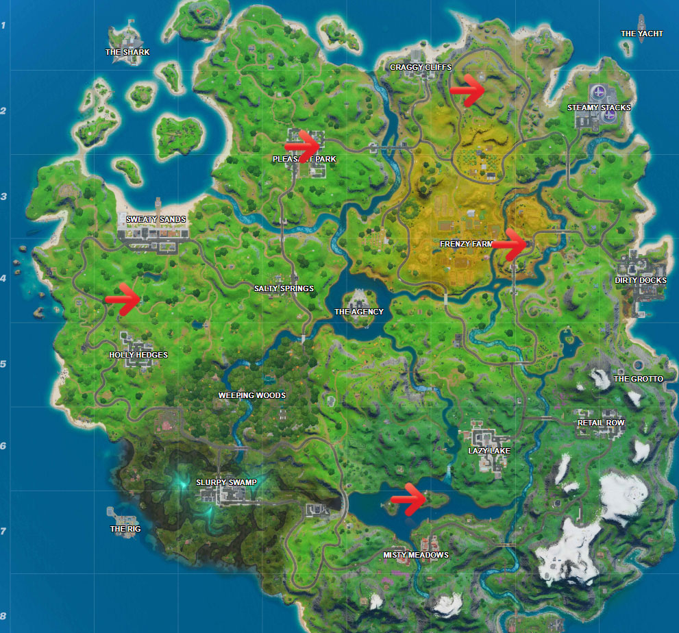 Fortnite Shadow Safe House Locations