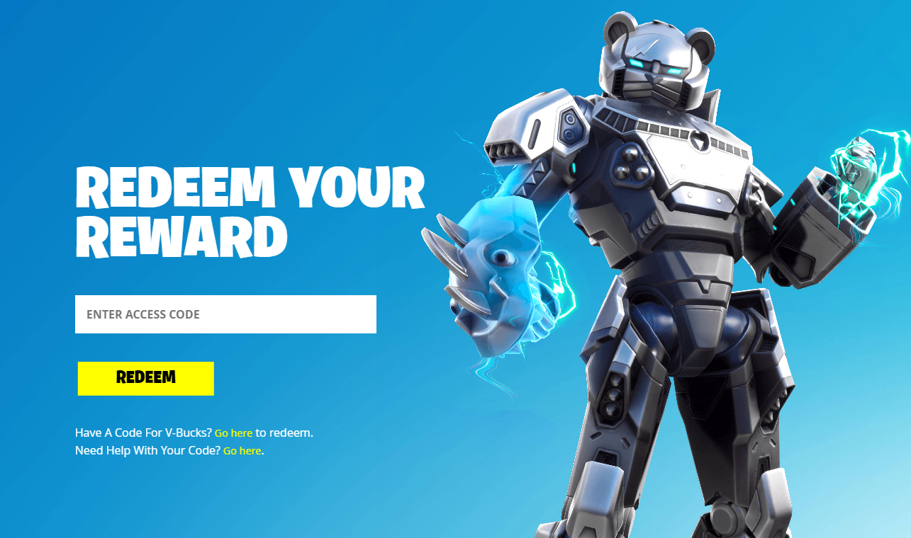 redeem code for fortnite save the world pc