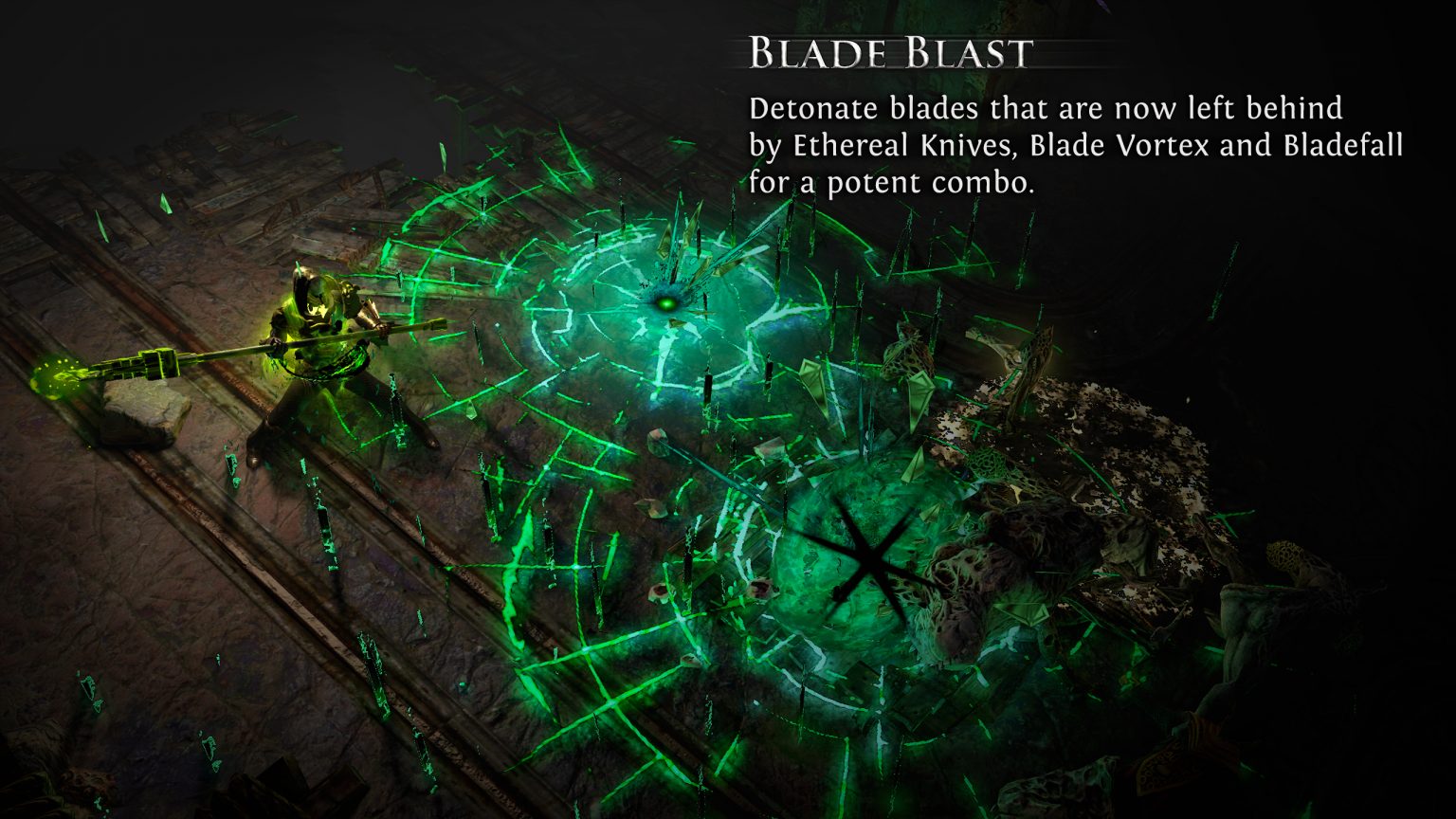 Blade Blast - detonate blades that are now left behind by Ethereal Knives, Blade...