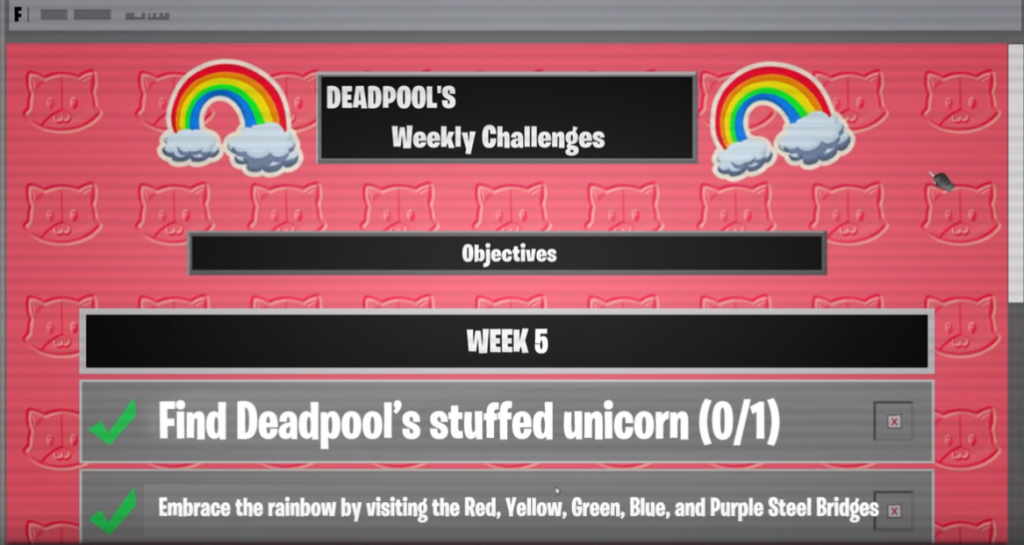 Deadpool's Week 5 Challenges