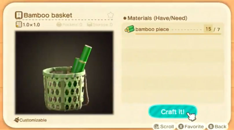 Bamboo Basket Recipe