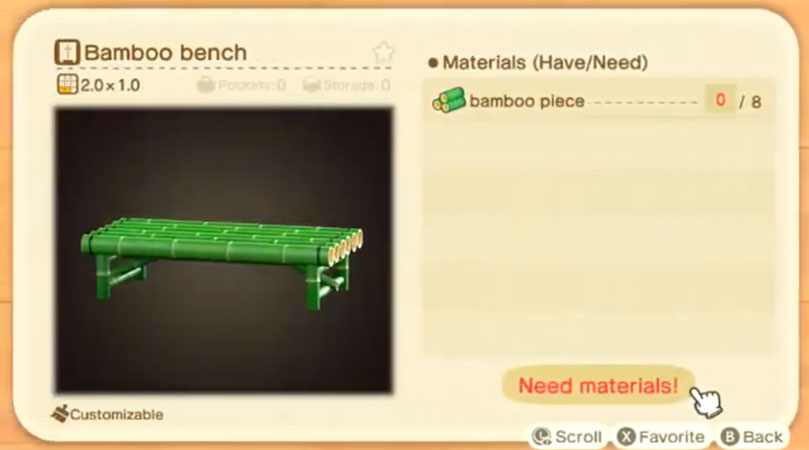 Bamboo Bench Recipe