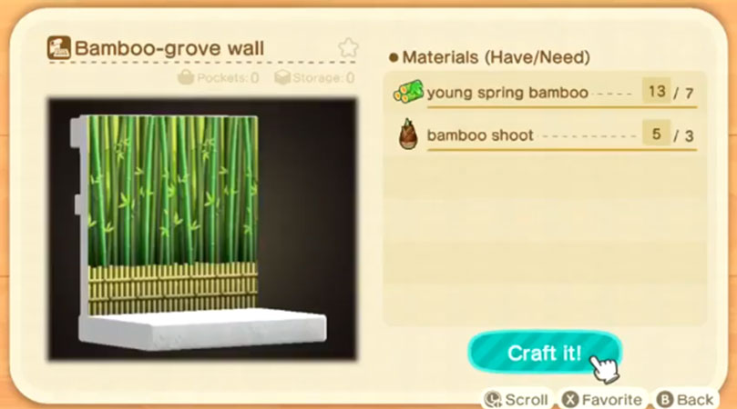 Bamboo-Grove Wall Recipe