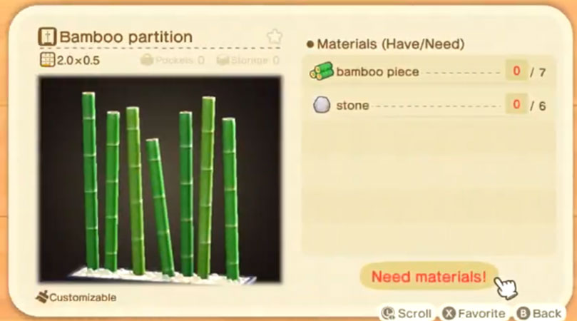 Bamboo Partition Recipe