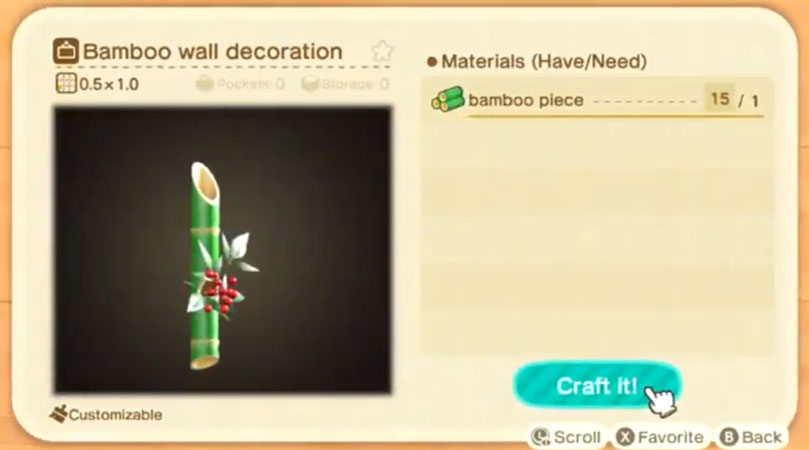 Bamboo Wall Decoration Recipe