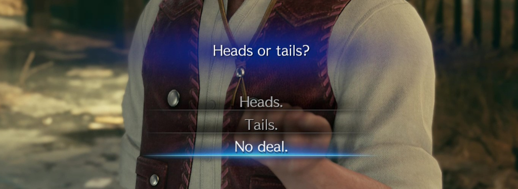 Choose Heads or Tails in Final Fantasy 7 Remake