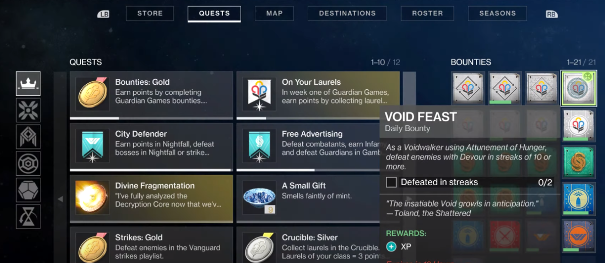 How to Complete Void Feast Guardian Games Bounty