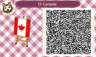 ACNH Flag Canadian Flag QR Code
