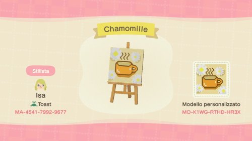 Animal Crossing New Horizons Town Flags Codes Chamomile Tea