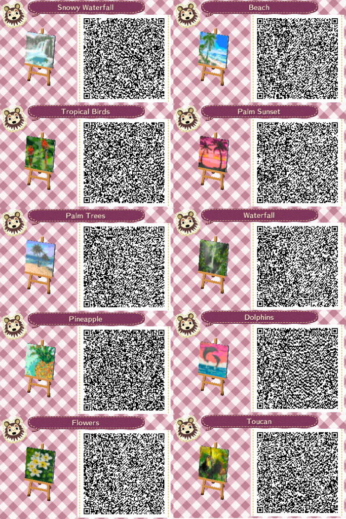 Animal Crossing New Horizons Town Flags Codes Tropical Island
