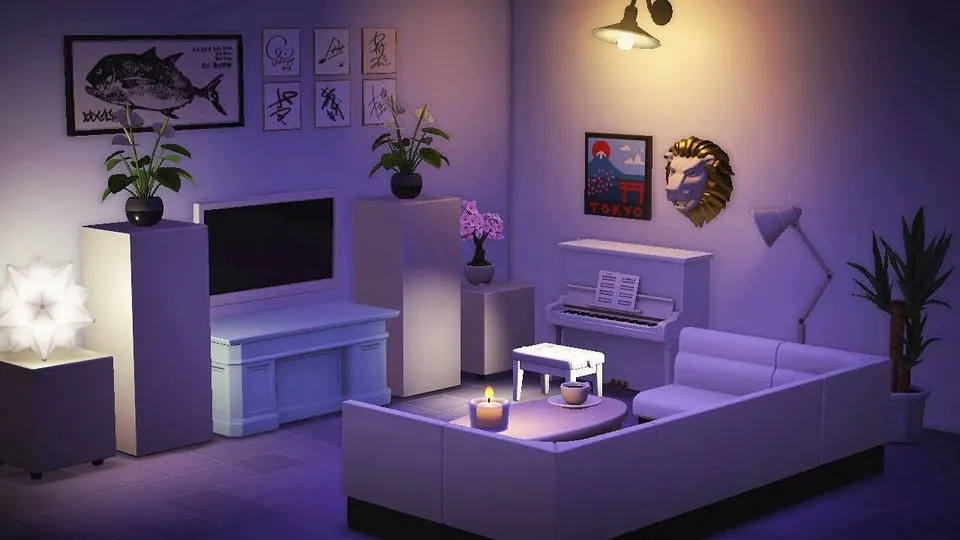 Animal Crossing New Horizons Living Room Designs - Modern Living Room