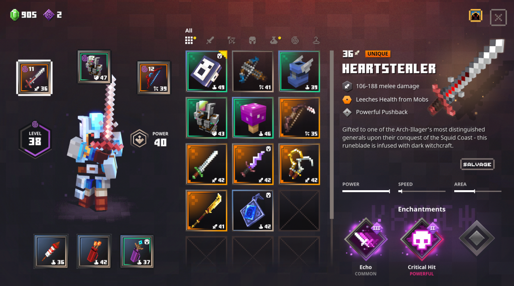 Best Weapons in Minecraft Dungeons Heartstealer