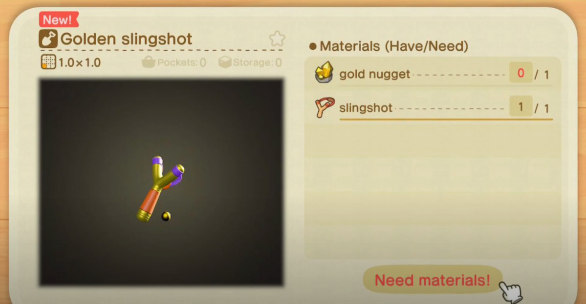 How to get the Golden Slingshot in Animal Crossing New Horizons
