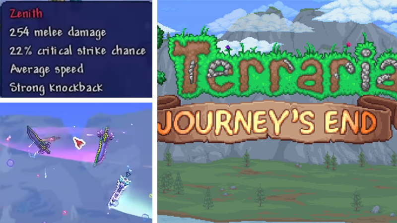 Terraria 1.4 Journey's End Zenith Weapon