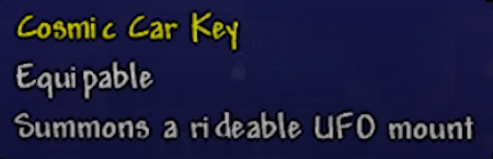 Terraria Journey's End Mounts - Cosmic Car Key