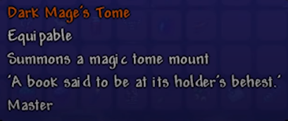 Terraria Journey's End Mounts - Dark Mage's Tome