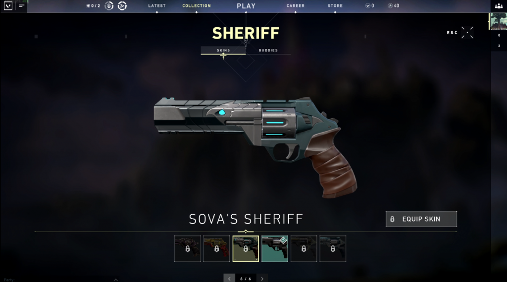 Valorant Agent Conract - Sova's Sheriff Skin