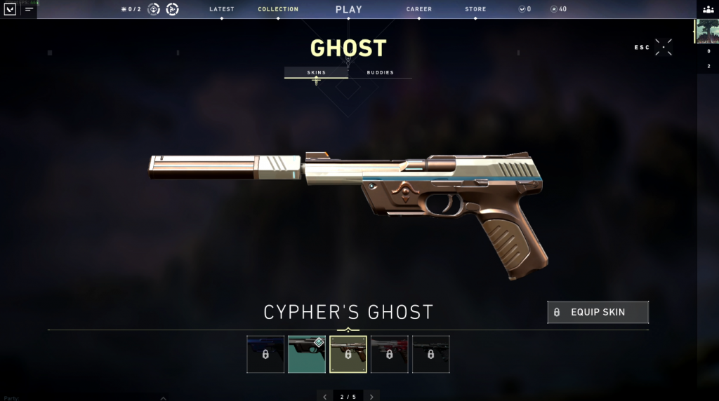 Valorant Agent Contracts - Cypher's Ghost Skin
