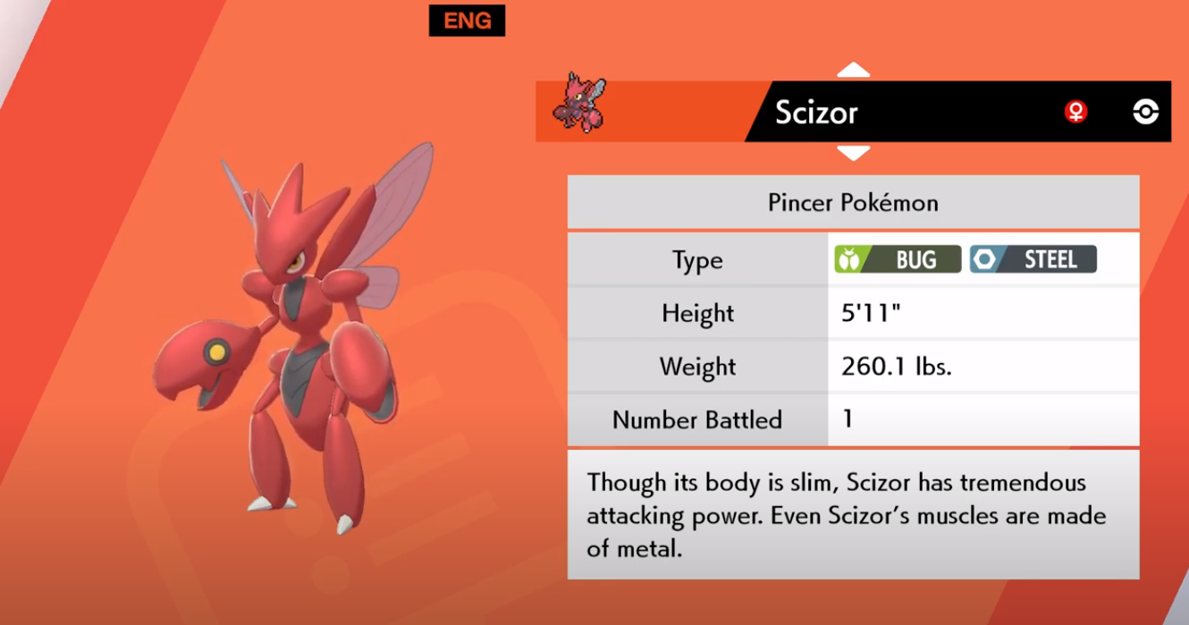 Scizor  Pokédex