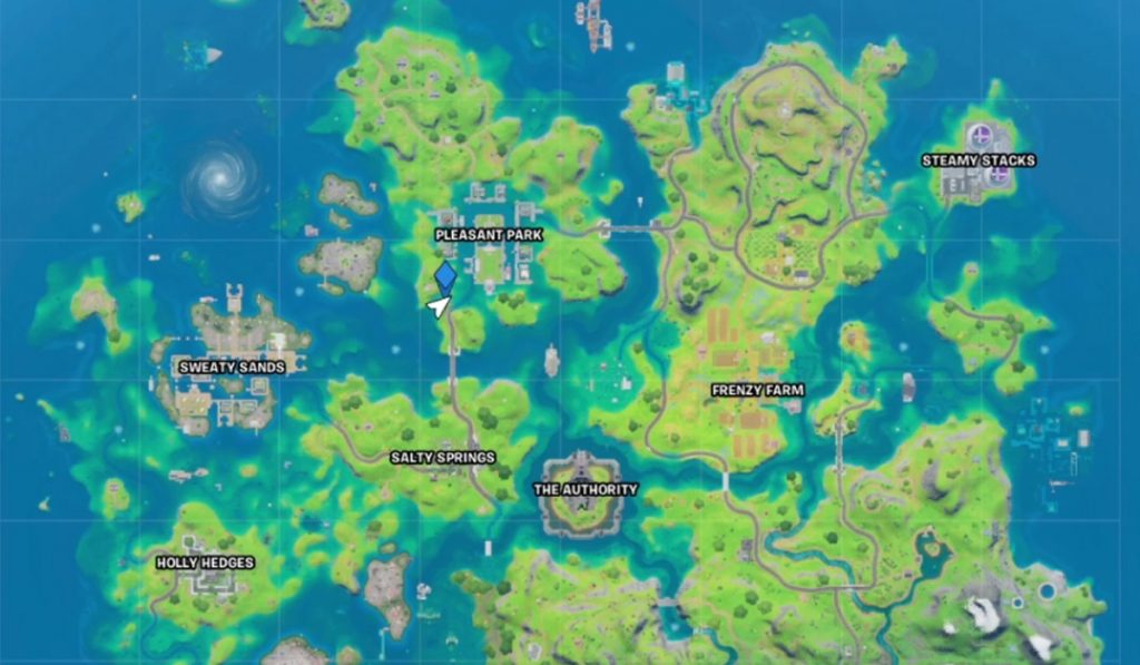 Collect Floating Rings at Pleasant Park Location in Fortnite Map