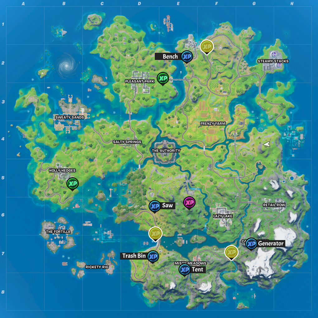 Fortnite Week 6 XP Coin Locations