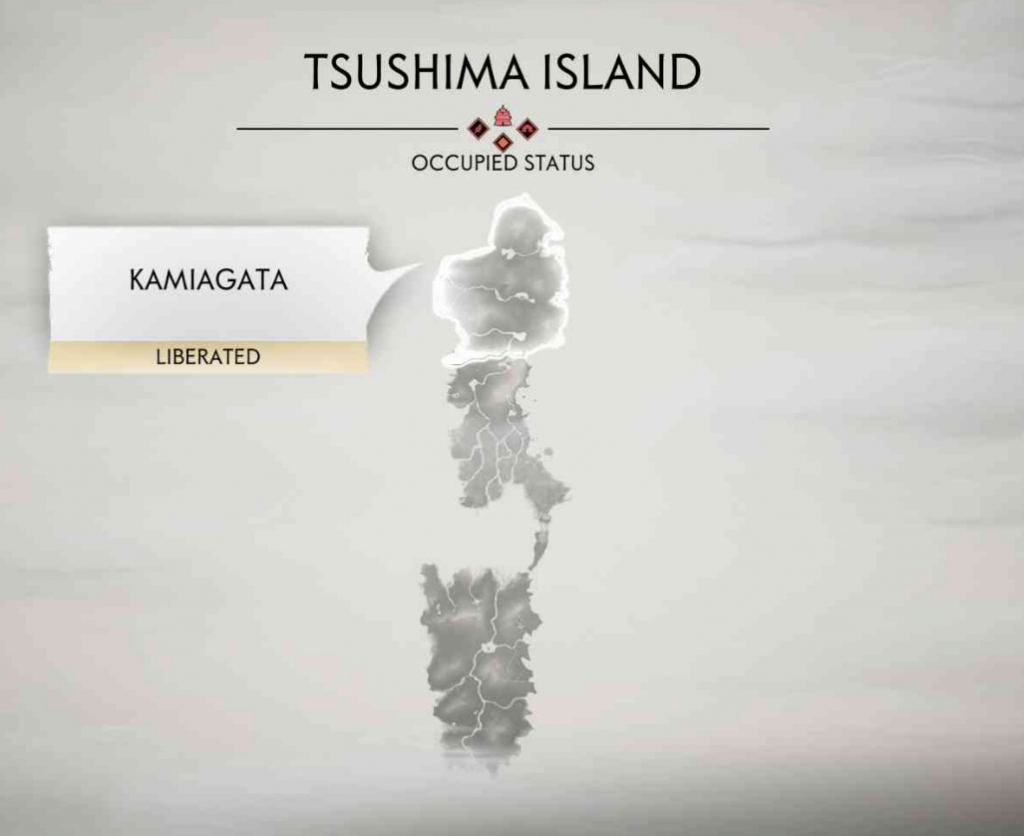 Ghost of Tsushima Map a full overview - Kamiagata