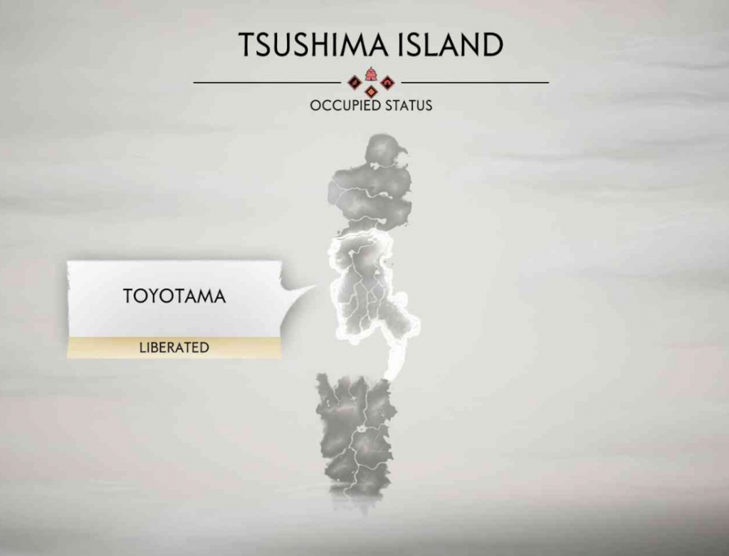 ghost of tsushima toyotama full map