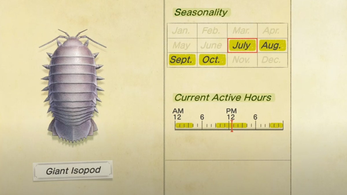 How to find a Giant Isopod in Animal Crossing New Horizons