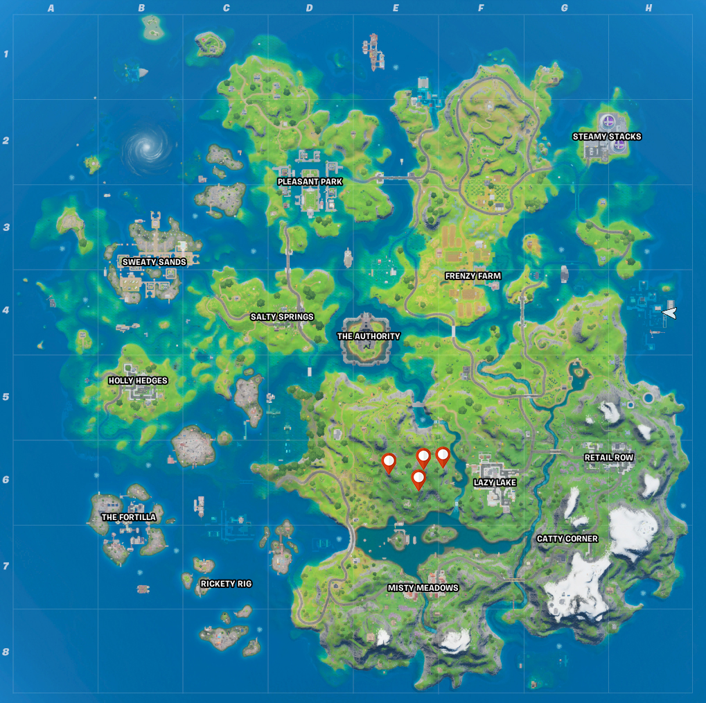 Where to set off Fireworks at Lazy Lake in Fortnite