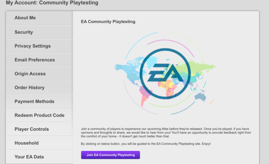 EA Community Playtesting
