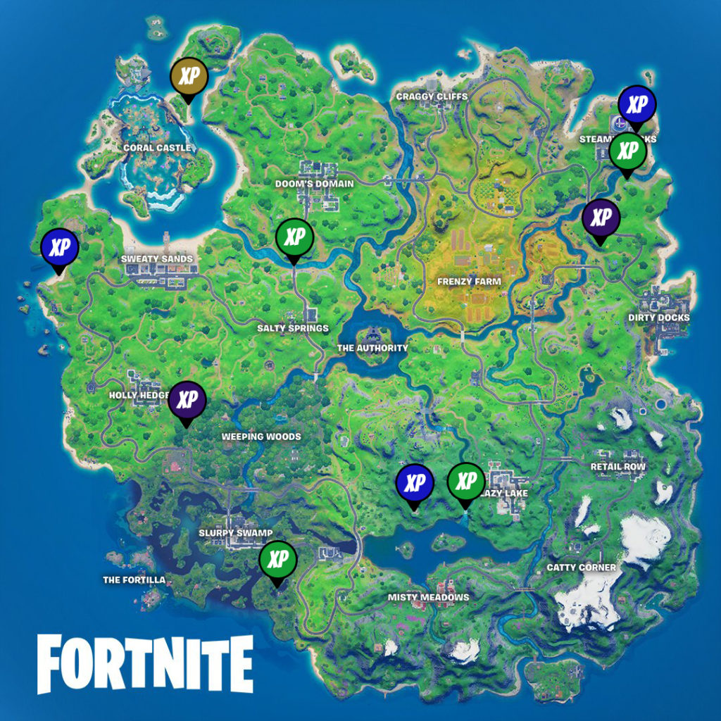 Fortnite Chapter 2 Season 4 XP Coin Locations Week 1