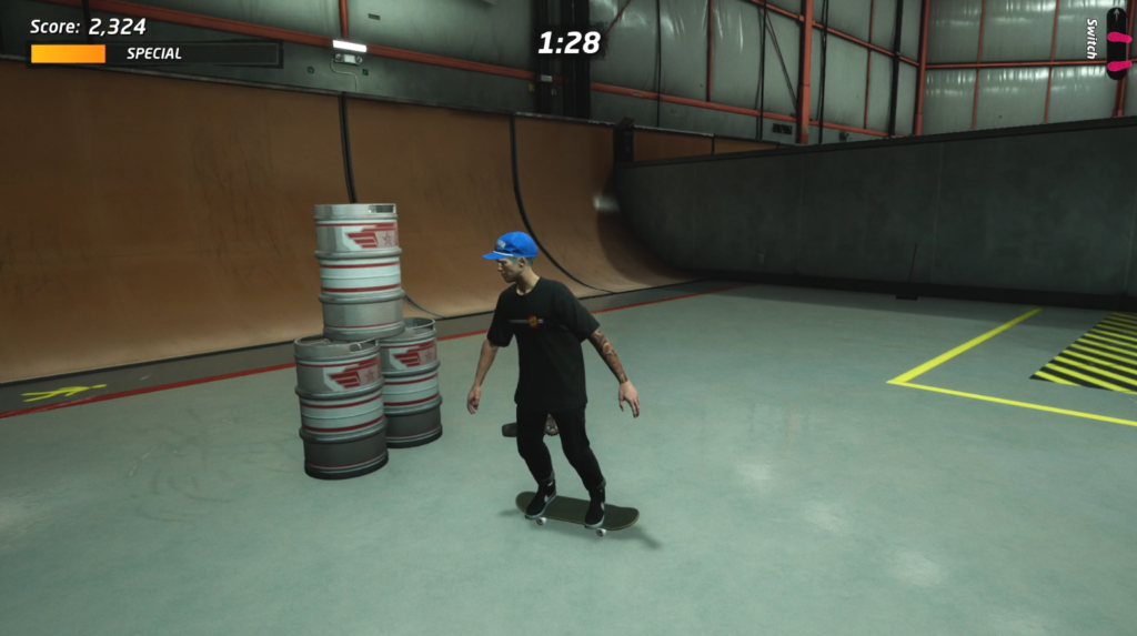 How to complete Barrel Hunt on The Hangar in Tony Hawk's Pro Skater | 3