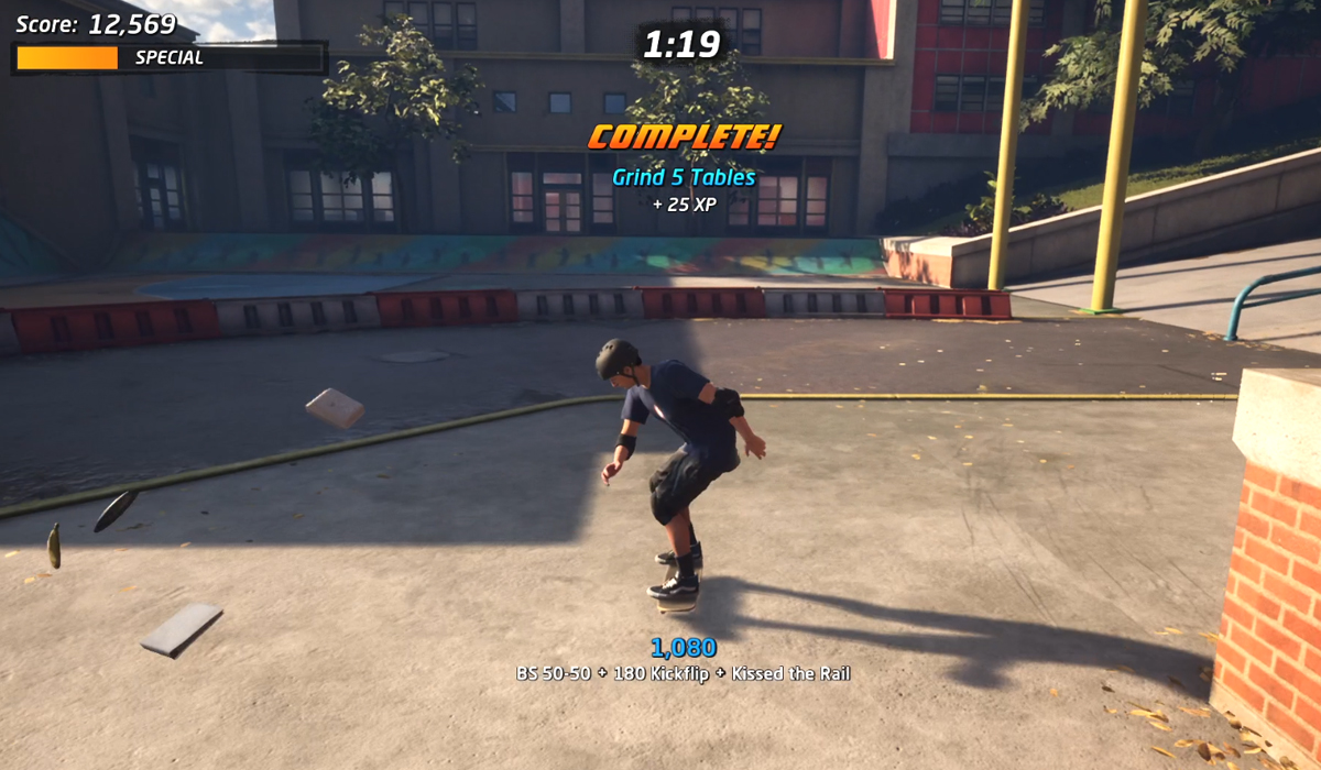 Grind 5 Tables on School in Tony Hawk's Pro Skater 1 + 2