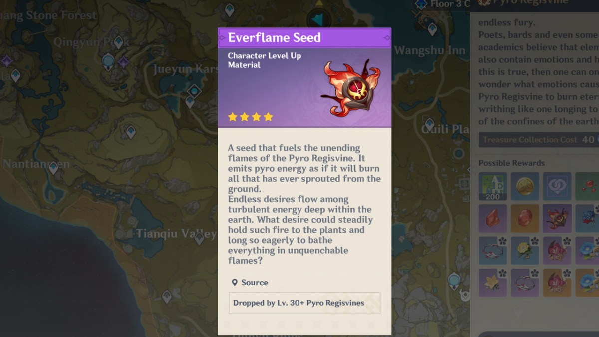 Where to get Everflame Seeds in Genshin Impact