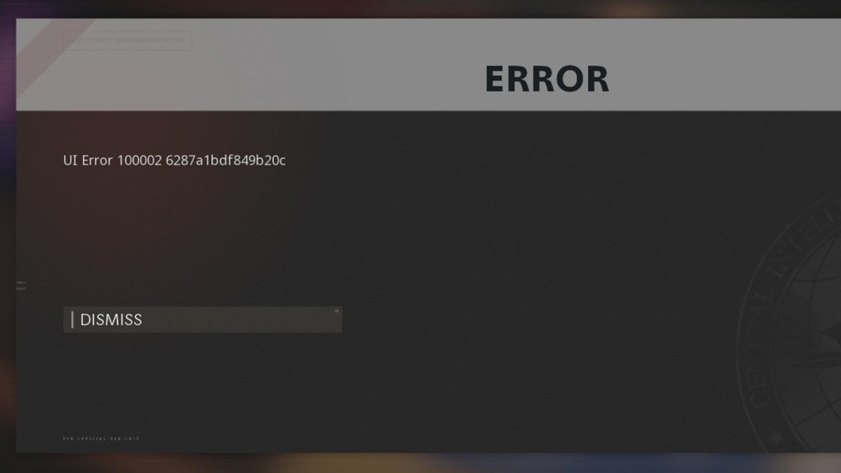 Call of Duty Cold War UI Error 100002 Fix