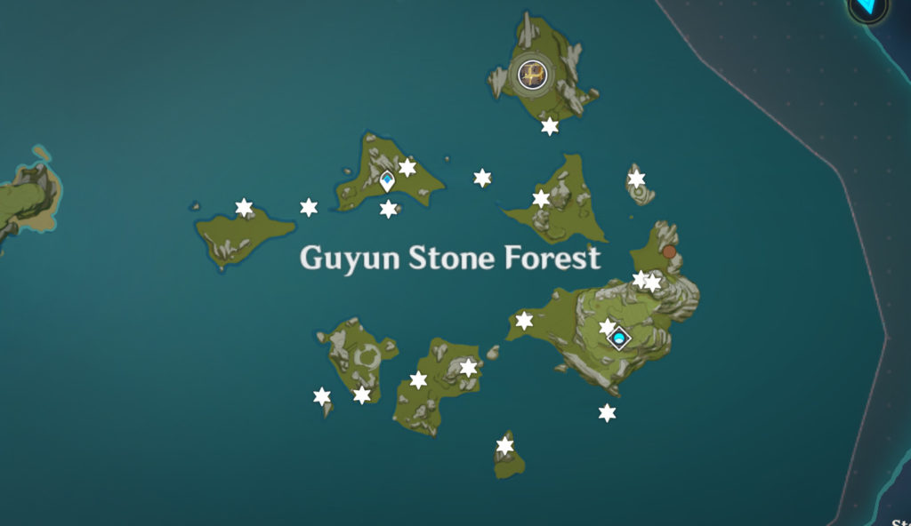 Meteorite Shard Locations - Starfell Lake - Guyun Stone Forest