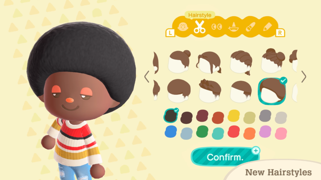 Animal Crossing New Horizons Winter Update - Hairstyles