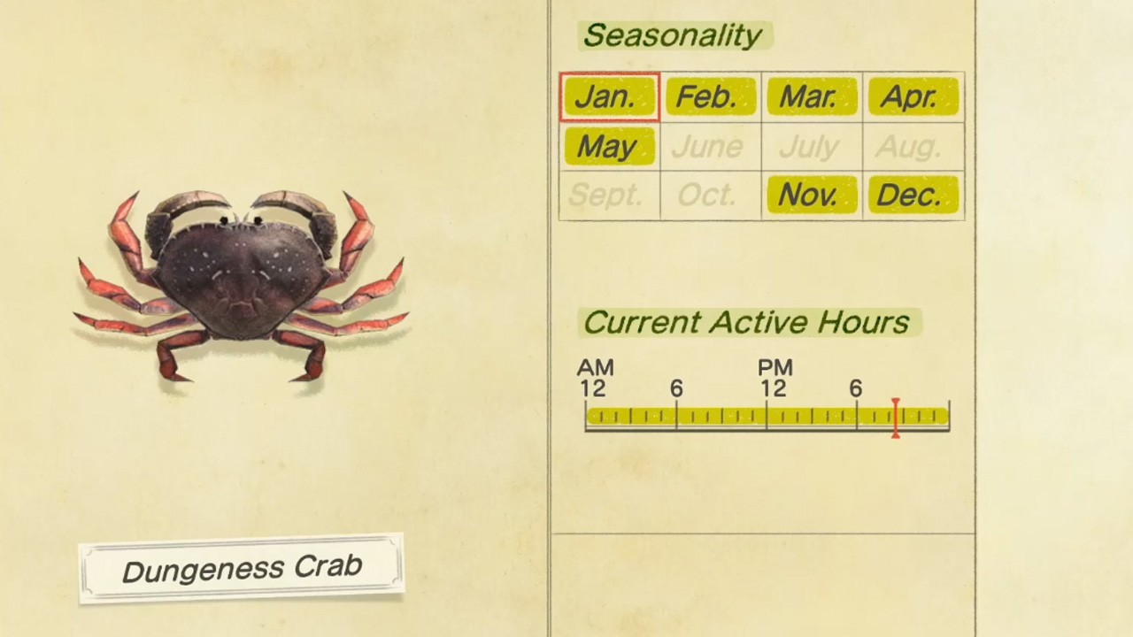 How to catch a Dungeness Crab in Animal Crossing New Horizons