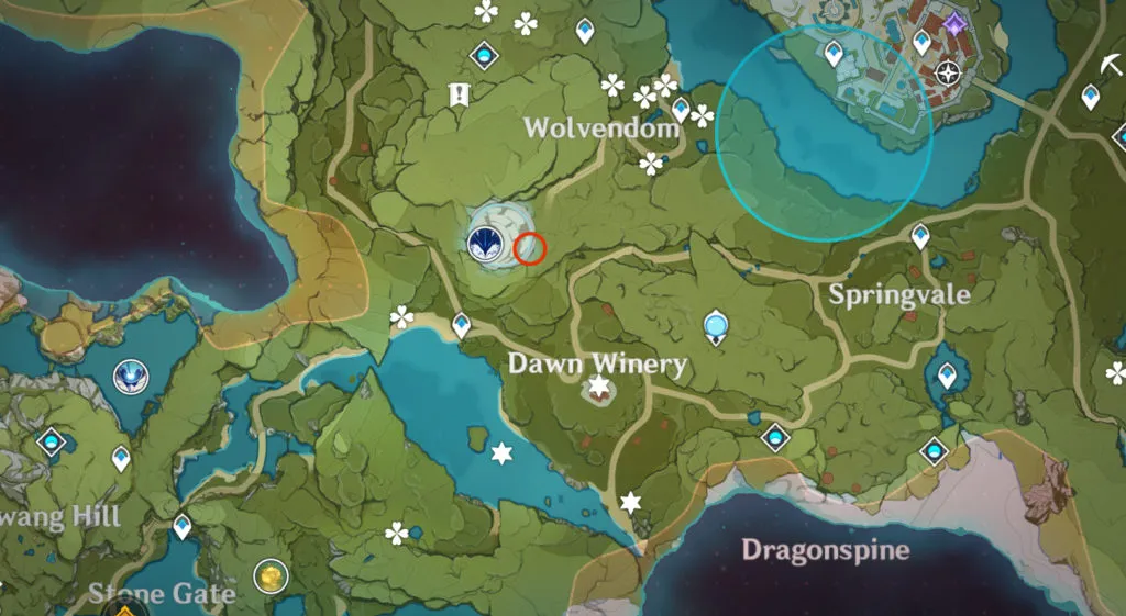 Unusual Hilichurl Location 3 - Wolf of the North (Boreas)