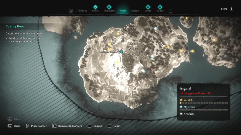 How to collect Root of a Mountain in Assassin's Creed Valhalla - Map