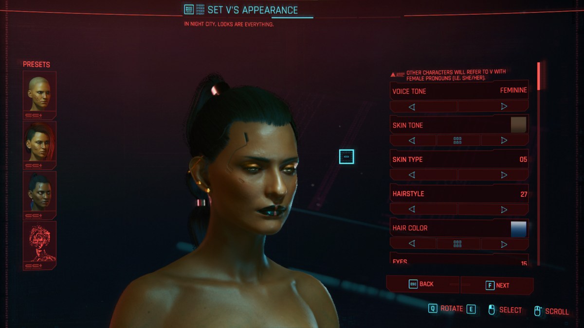 Can you Change How Your Character Looks in Cyberpunk 2077?