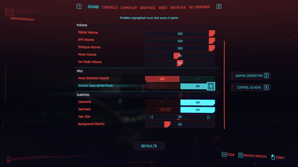 How to Disable Copyrighted Music in Cyberpunk 2077