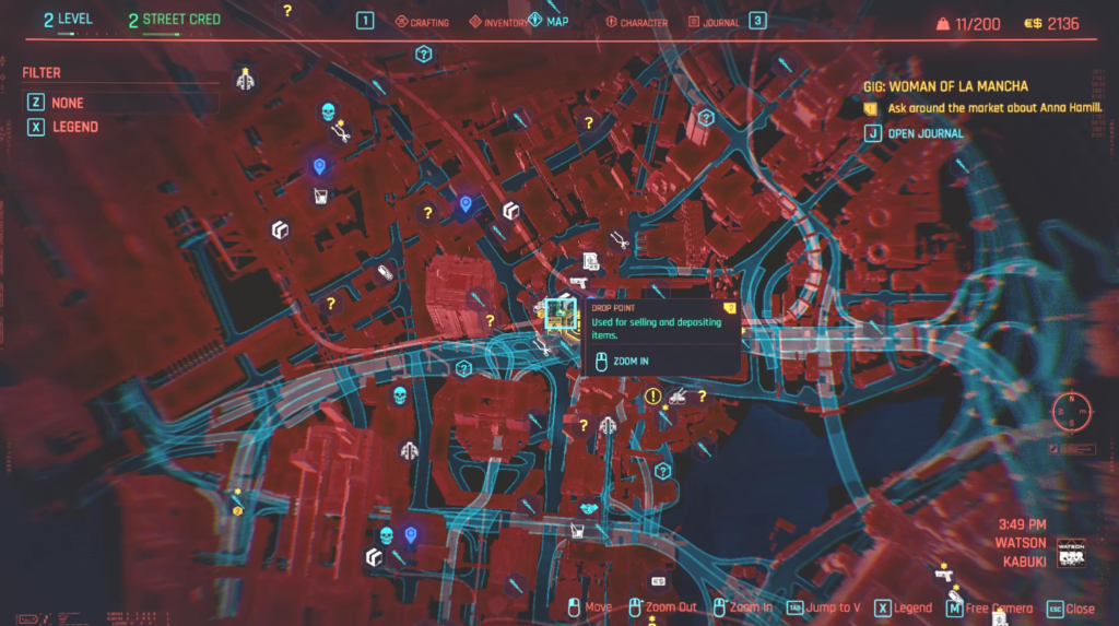 How to find Anna Hamill in Woman of La Mancha in Cyberpunk 2077 Map