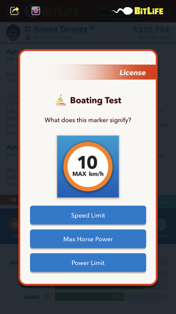 How to Get a Boating License in BitLife - Exam Question 5