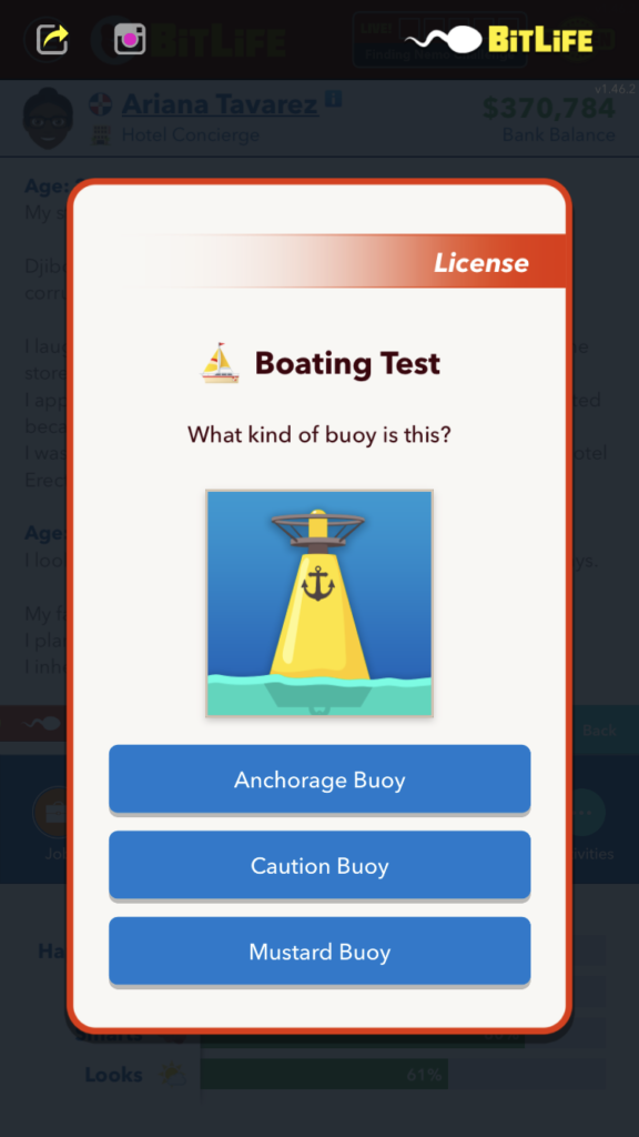 How to Get a Boating License in BitLife - Exam Question 9